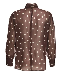 Dames blouse bruin