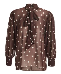 Dames blouse bruin