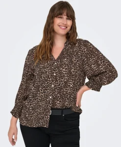 Dames blouse bruin