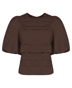 Dames blouse bruin