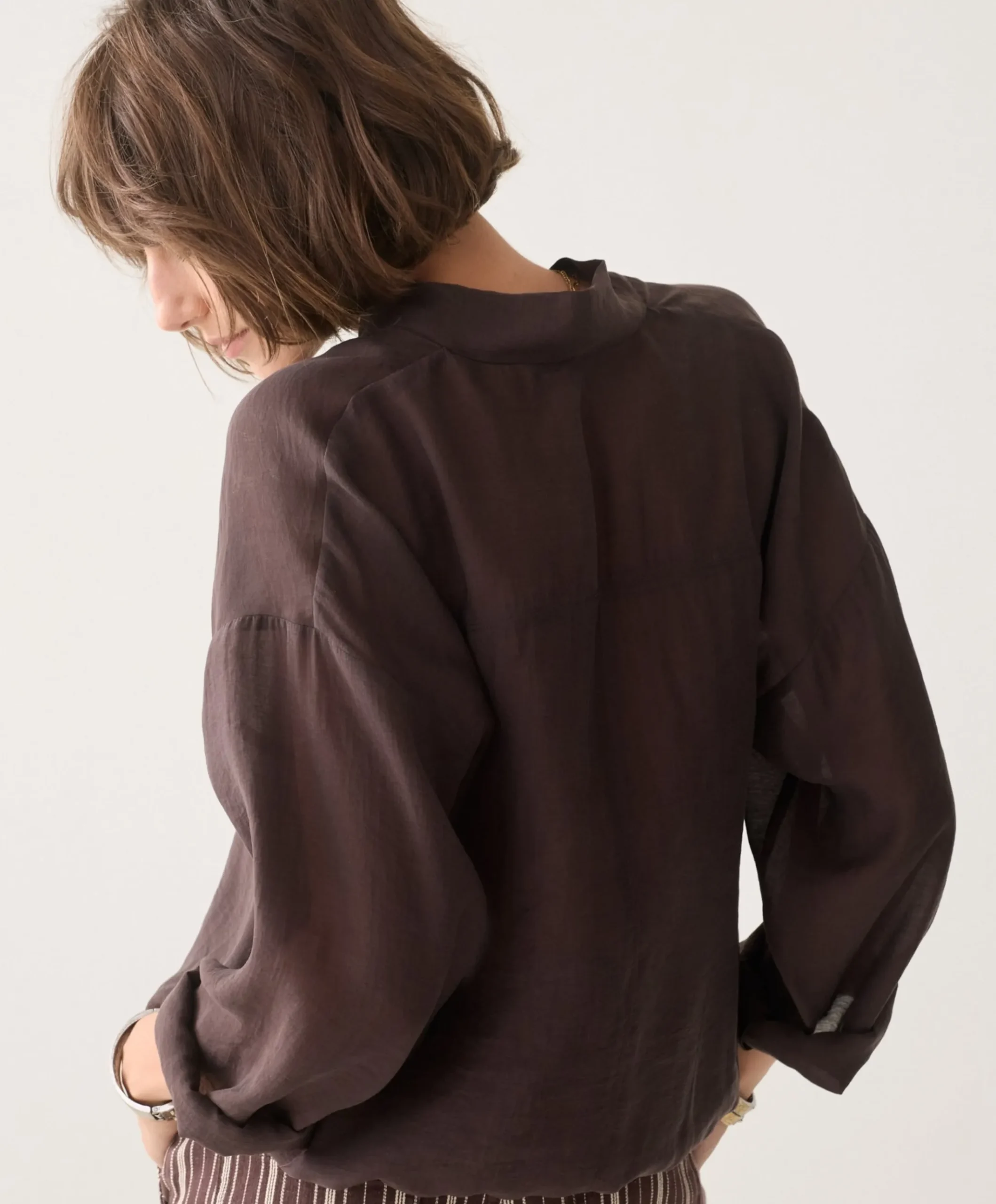 Dames blouse bruin