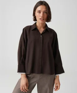 Dames blouse bruin