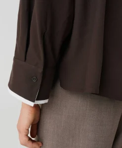 Dames blouse bruin