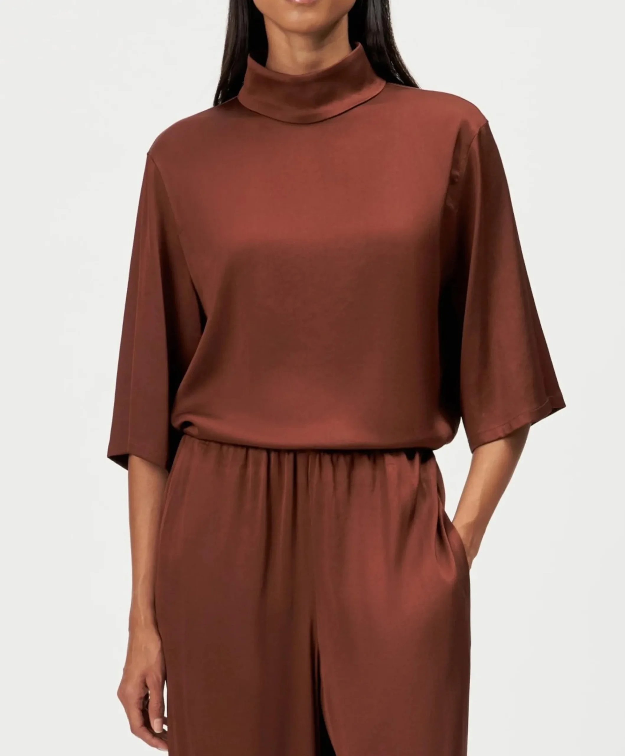 Dames blouse bruin