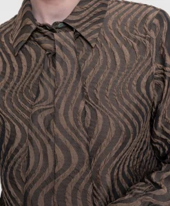 Dames blouse bruin