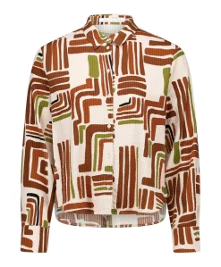 Dames blouse bruin