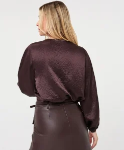 Dames blouse bruin