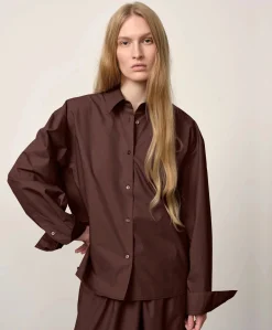Dames blouse bruin