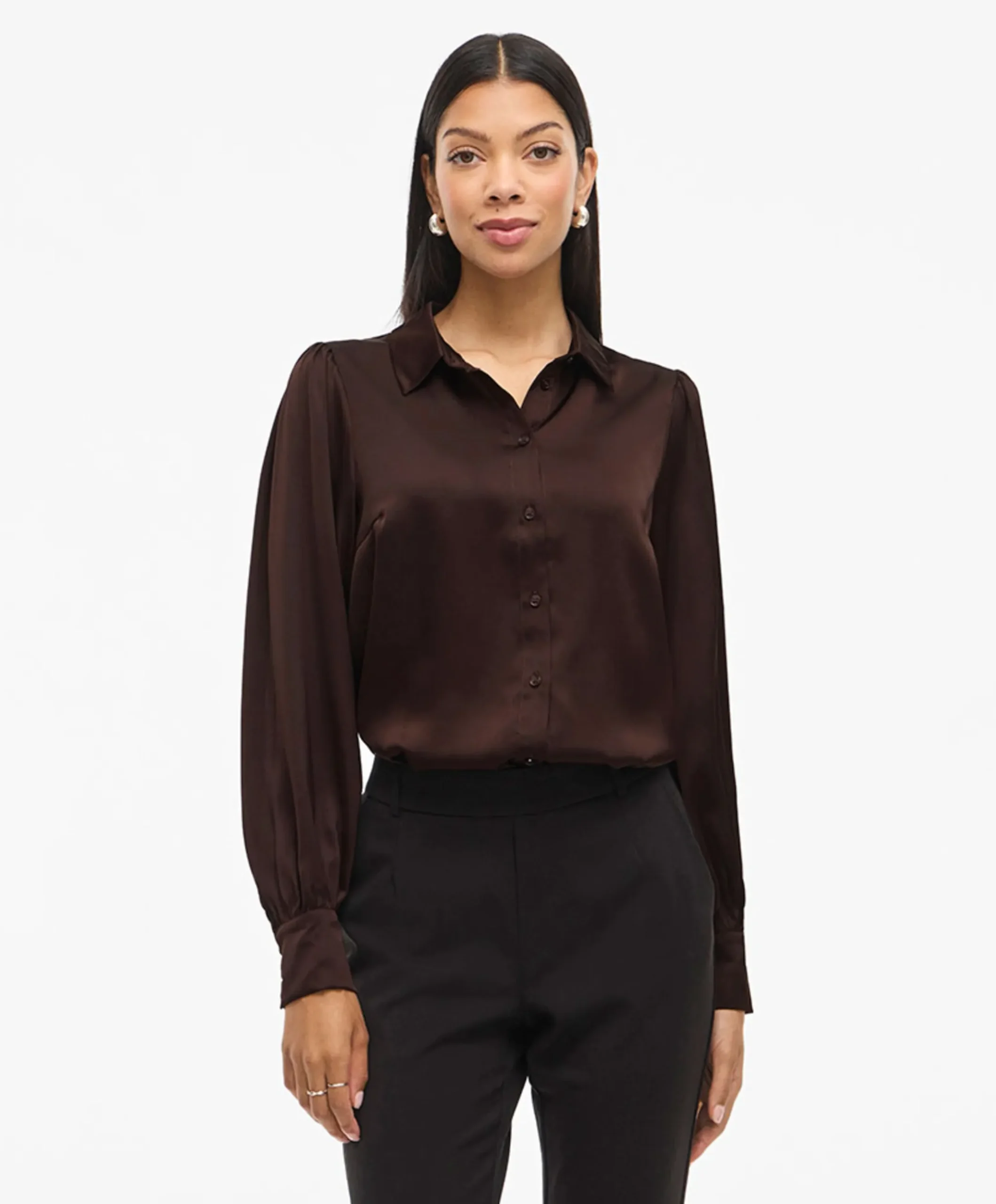 Dames blouse bruin