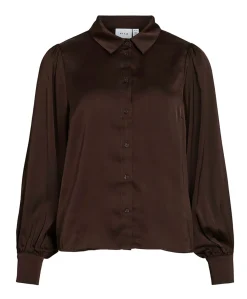Dames blouse bruin