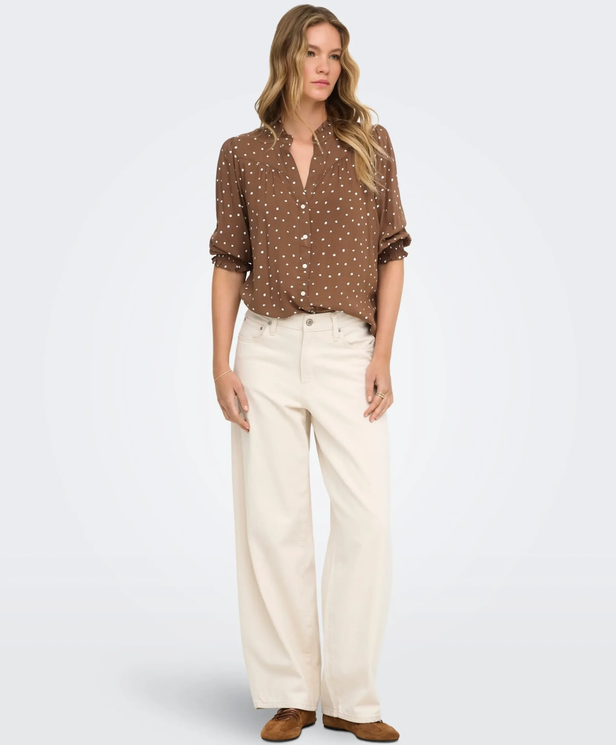 Dames blouse bruin