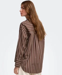 Dames blouse bruin