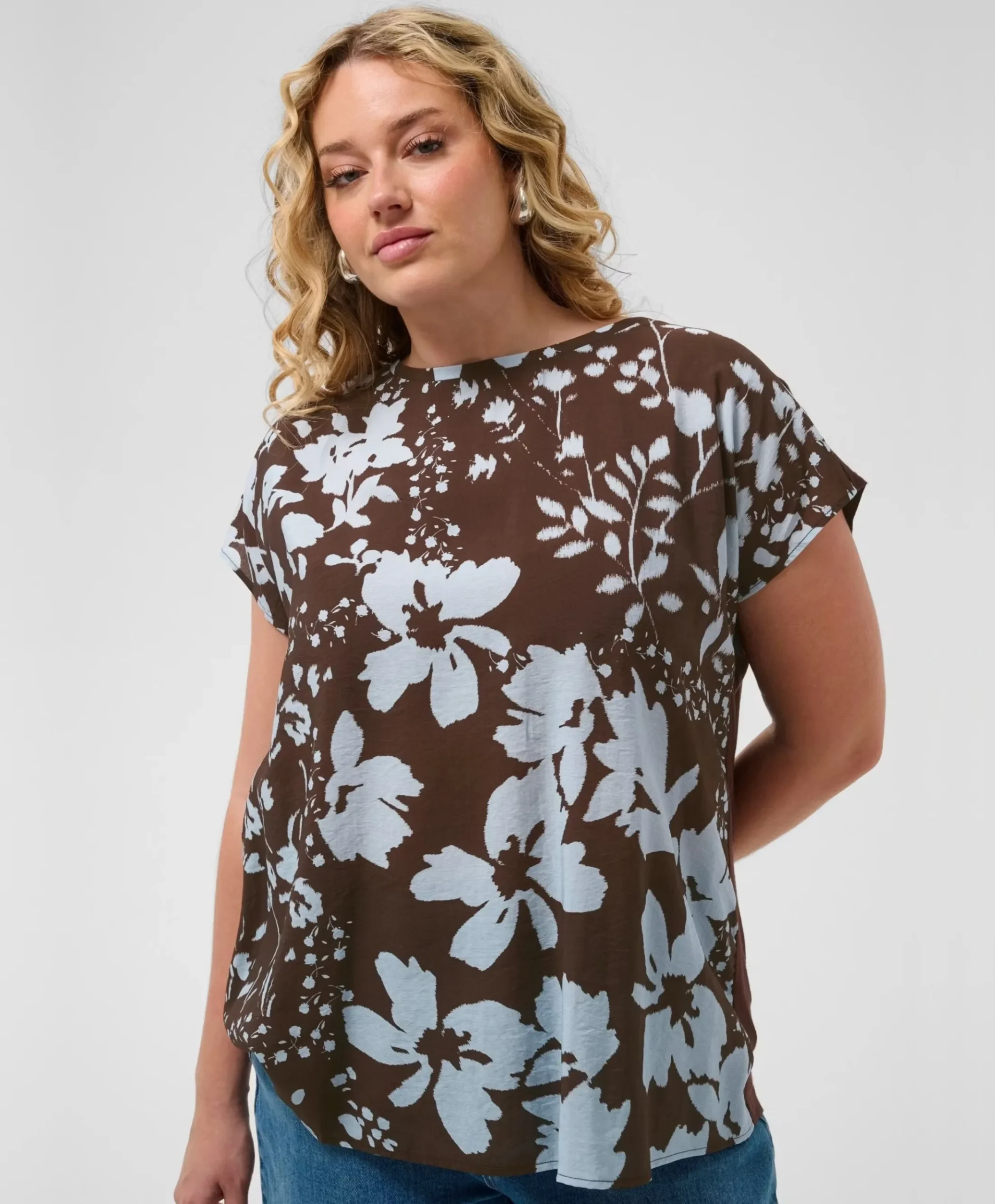 Dames blouse bruin