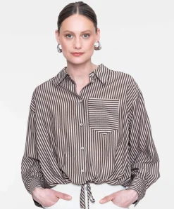 Dames blouse bruin