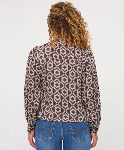 Dames blouse bruin