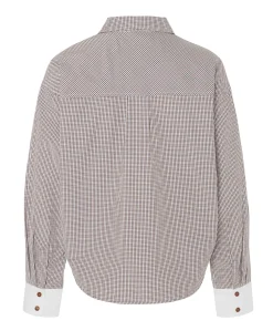 Dames blouse bruin