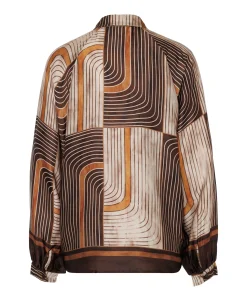 Dames blouse bruin