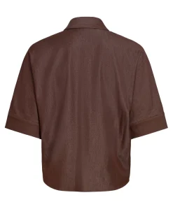 Dames blouse bruin