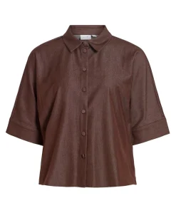 Dames blouse bruin