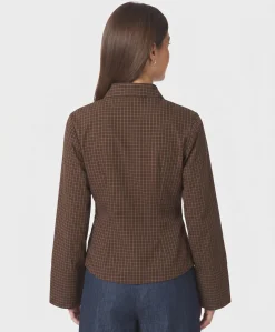 Dames blouse bruin