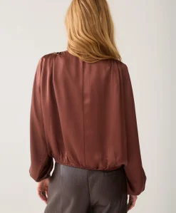 Dames blouse bruin