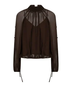 Dames blouse bruin