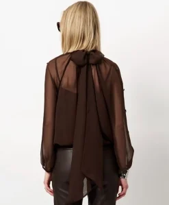Dames blouse bruin