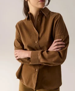 Dames blouse bruin