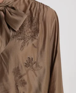 Dames blouse bruin