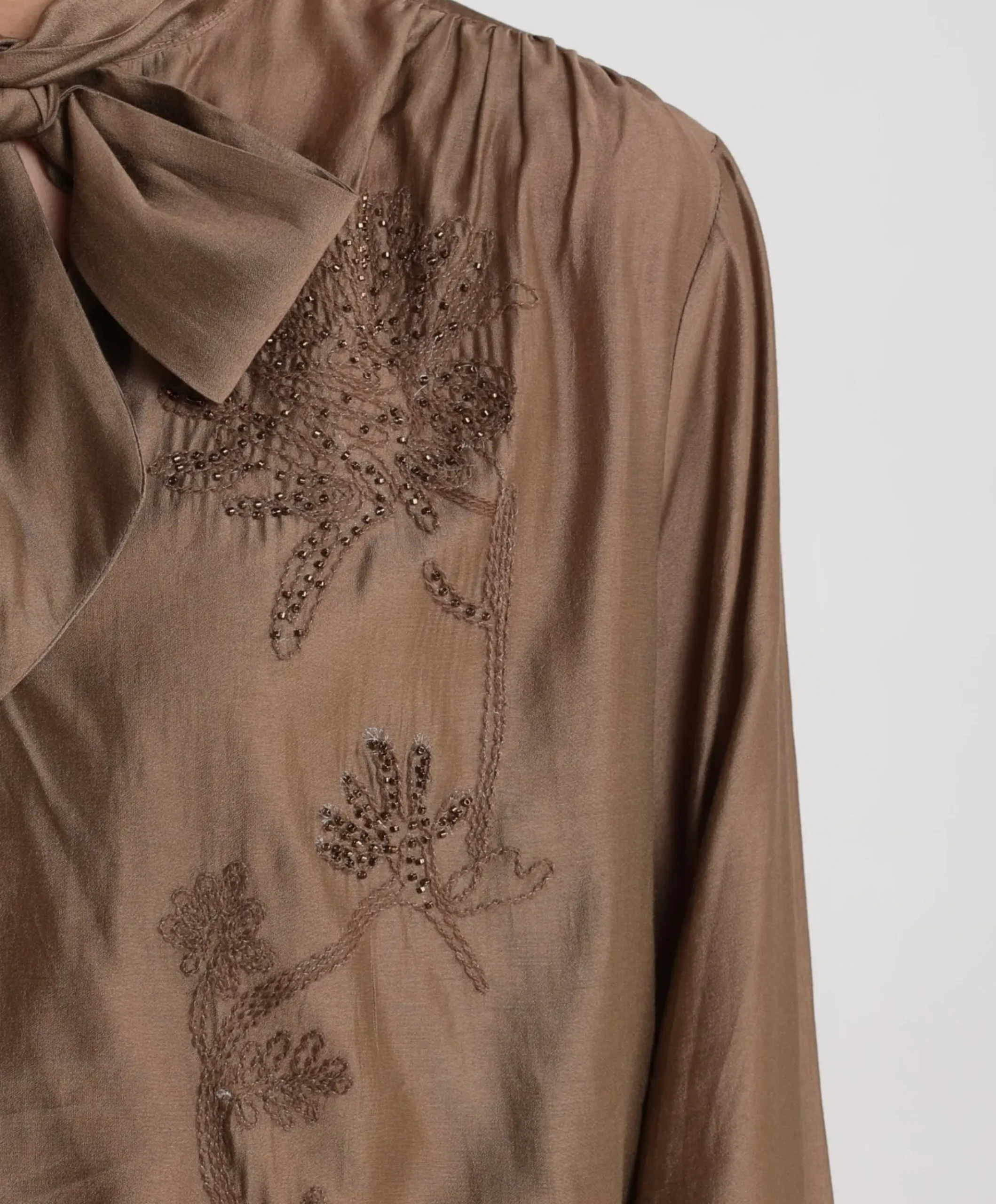 Dames blouse bruin