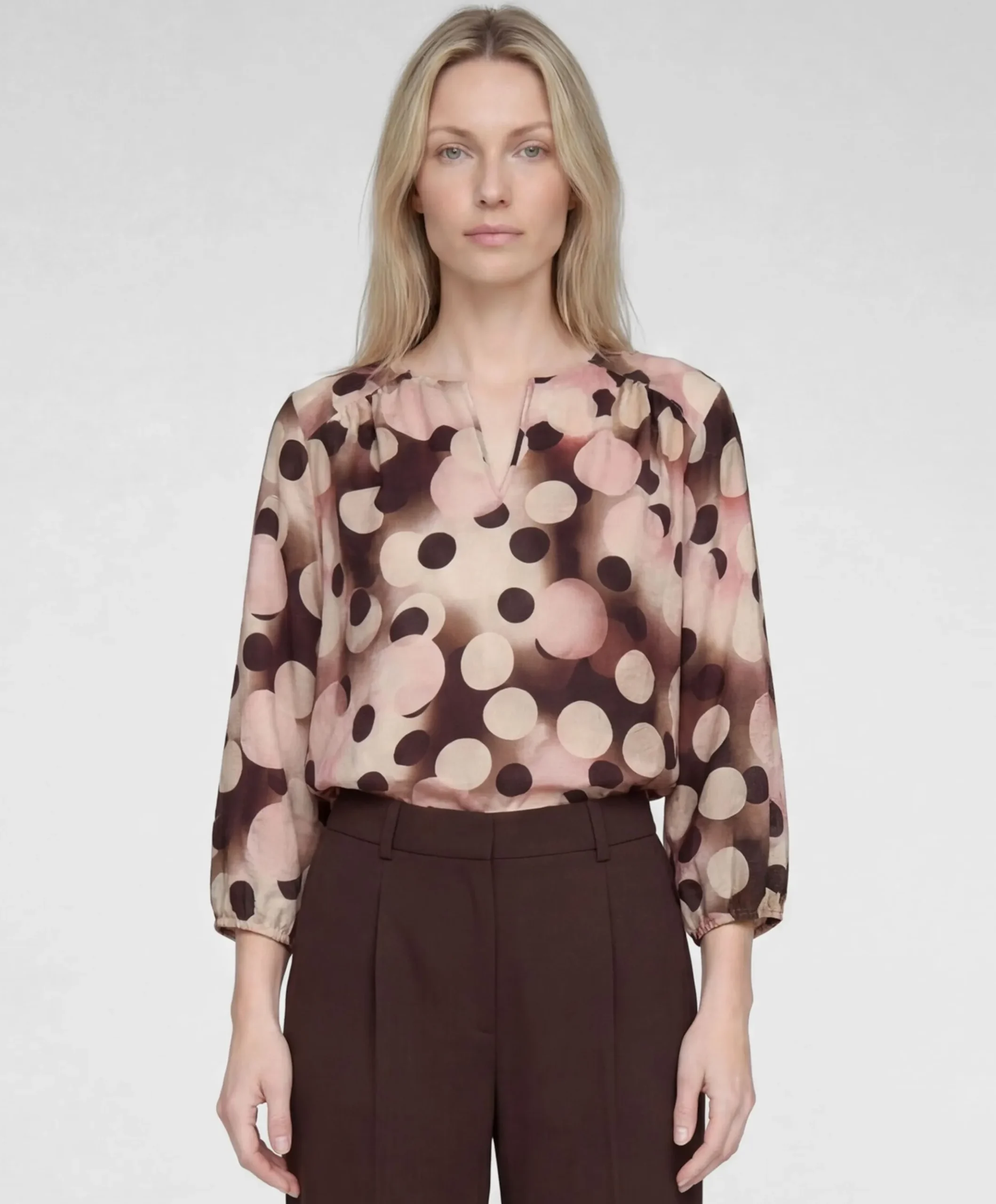 Dames blouse bruin