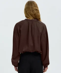 Dames blouse bruin