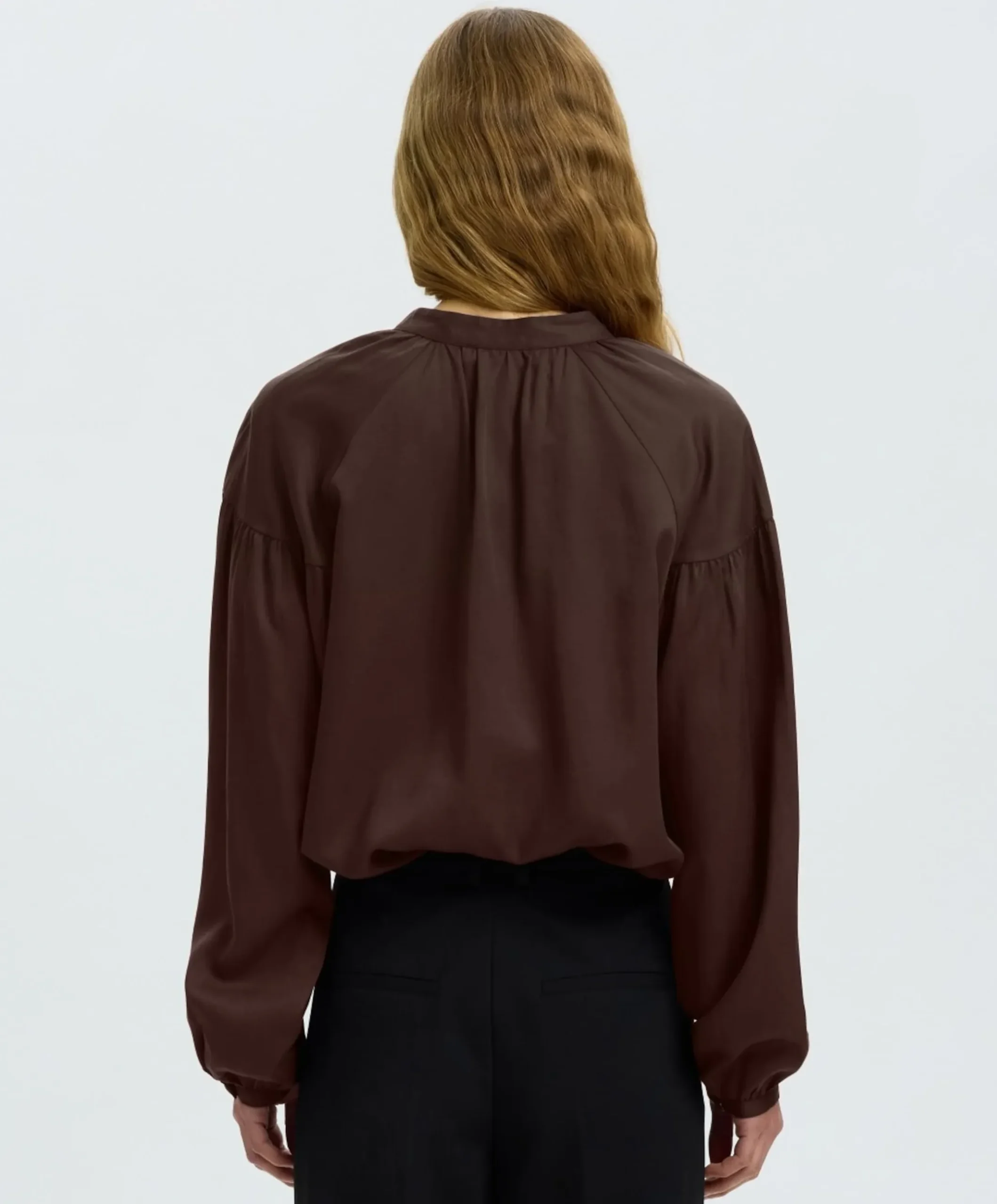 Dames blouse bruin