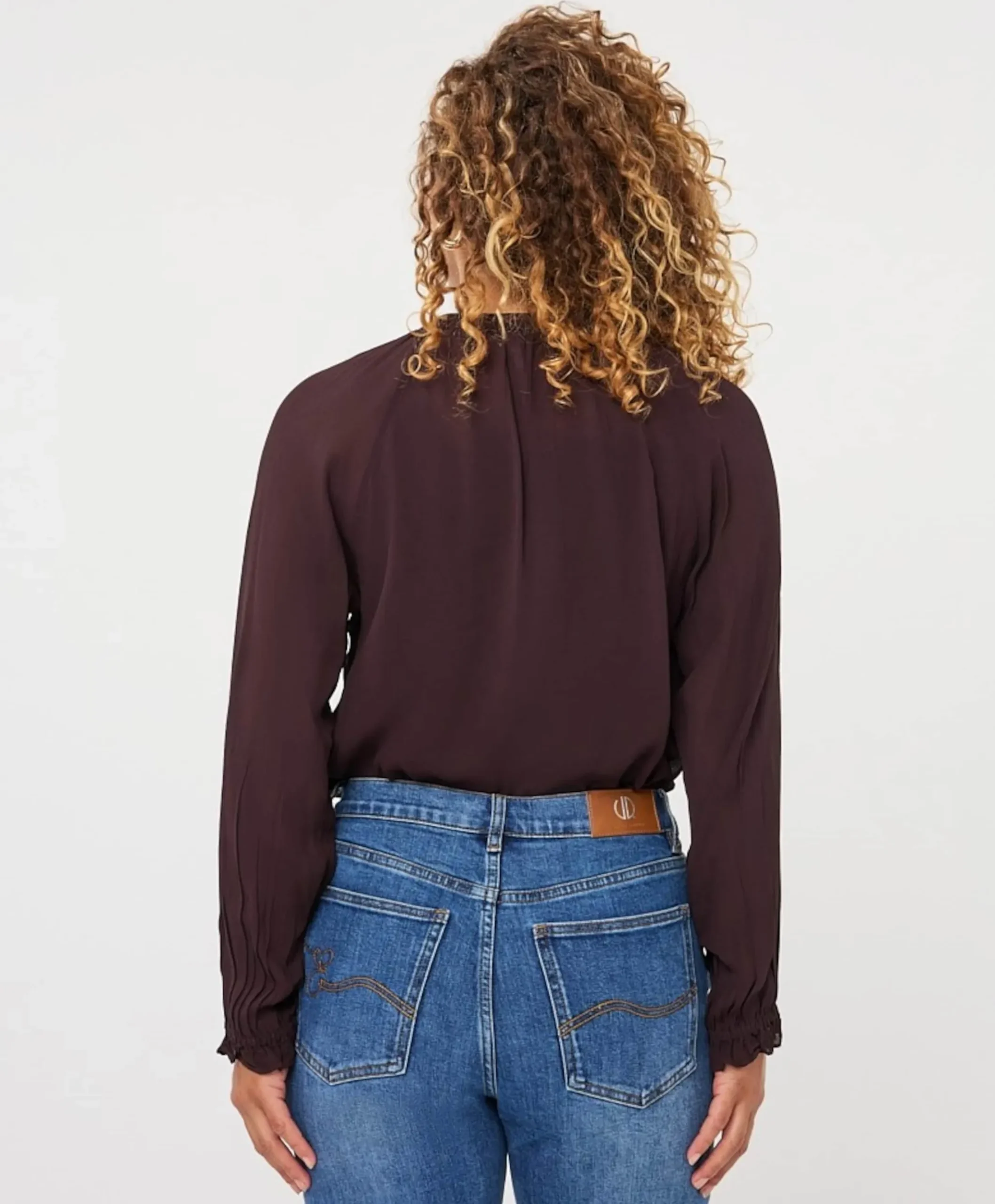 Dames blouse bruin