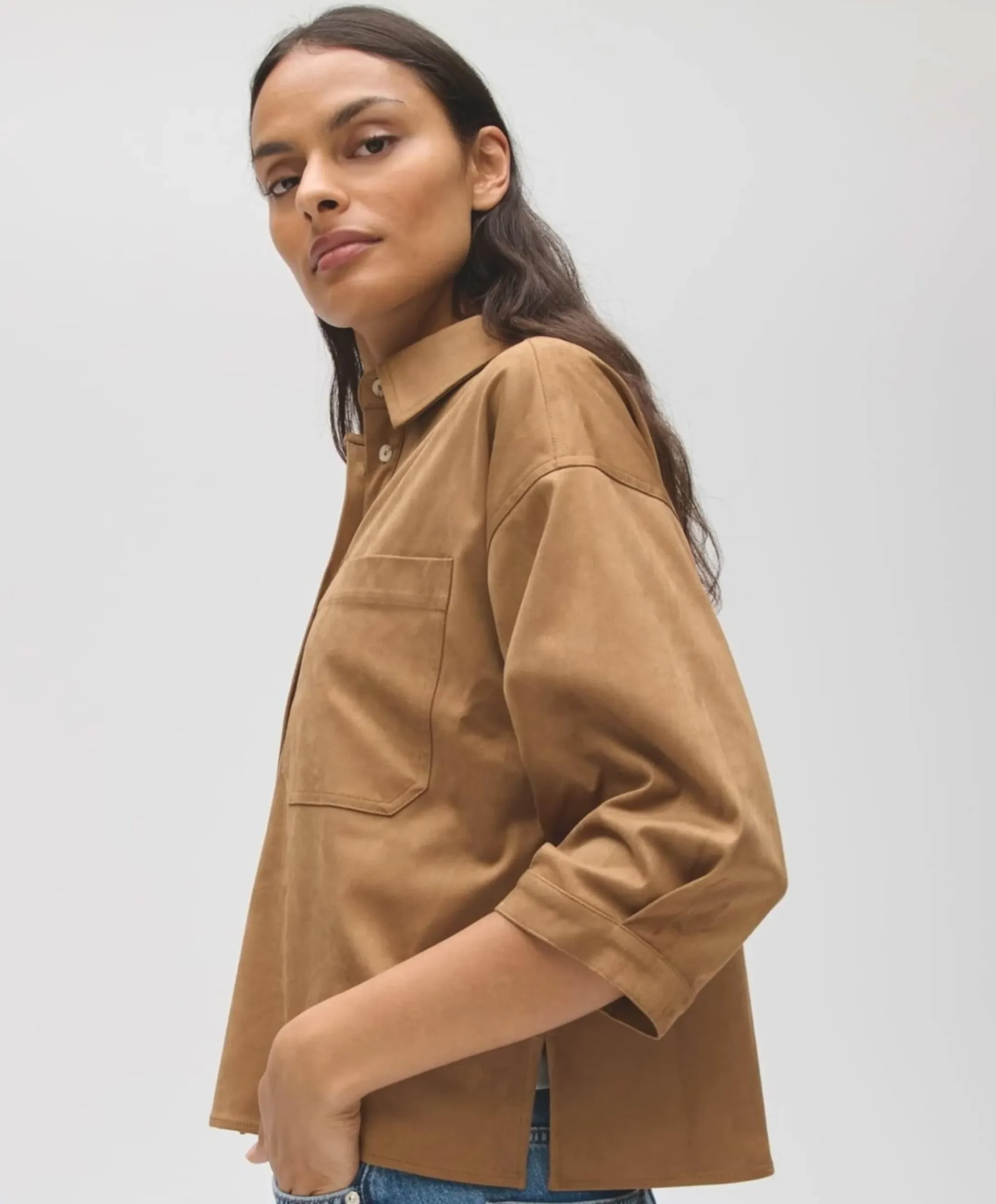 Dames blouse bruin