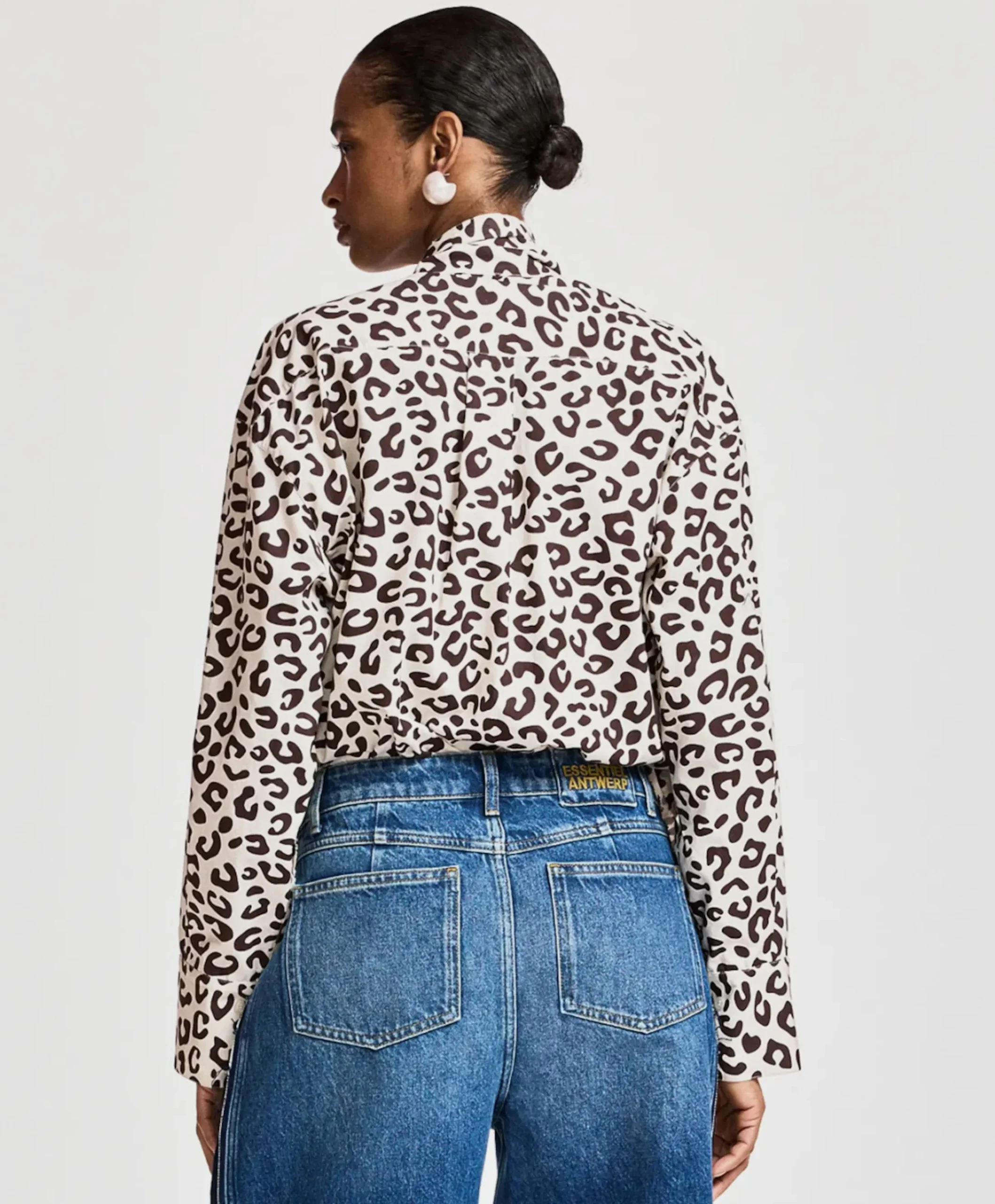 Dames blouse bruin