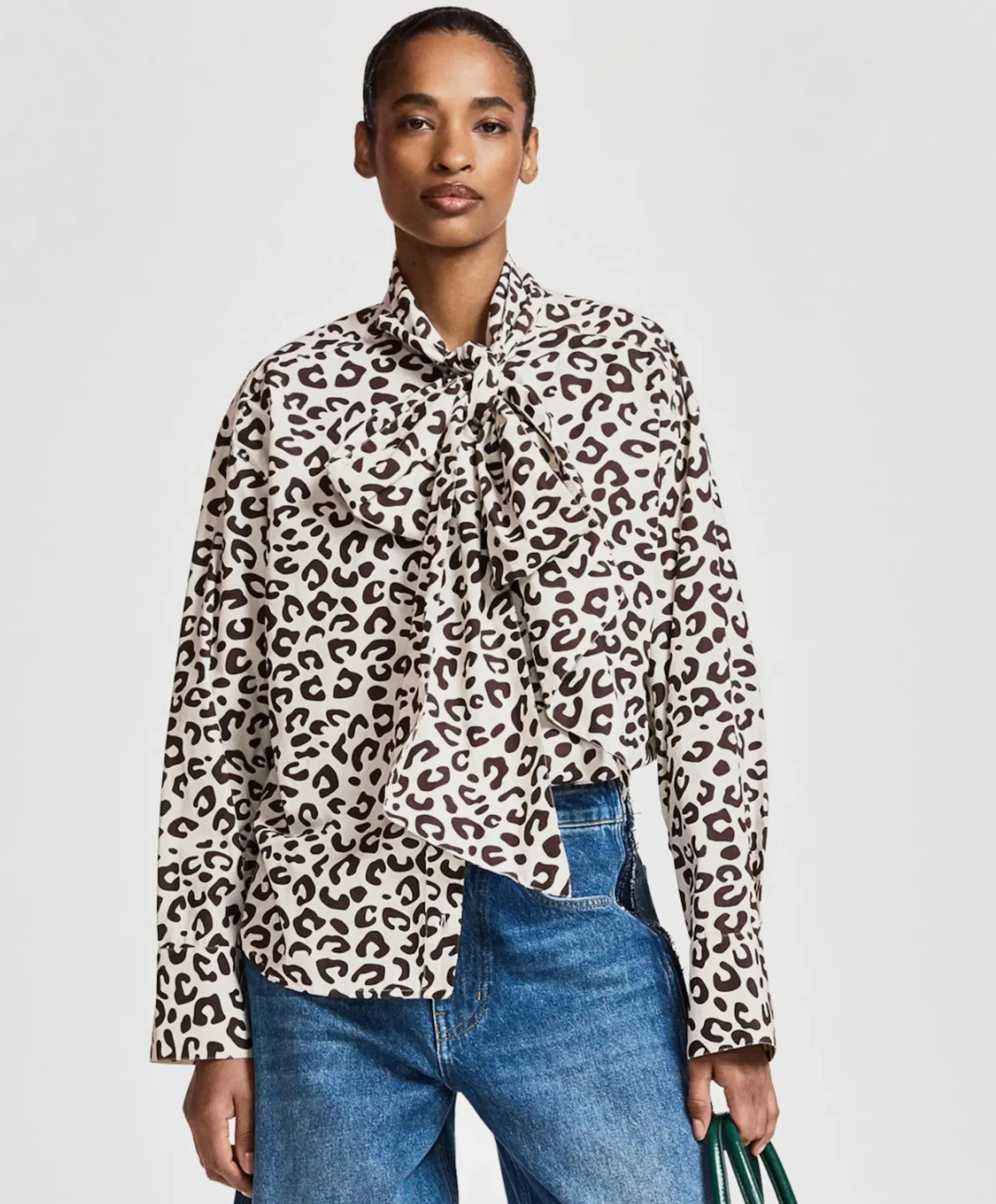 Dames blouse bruin