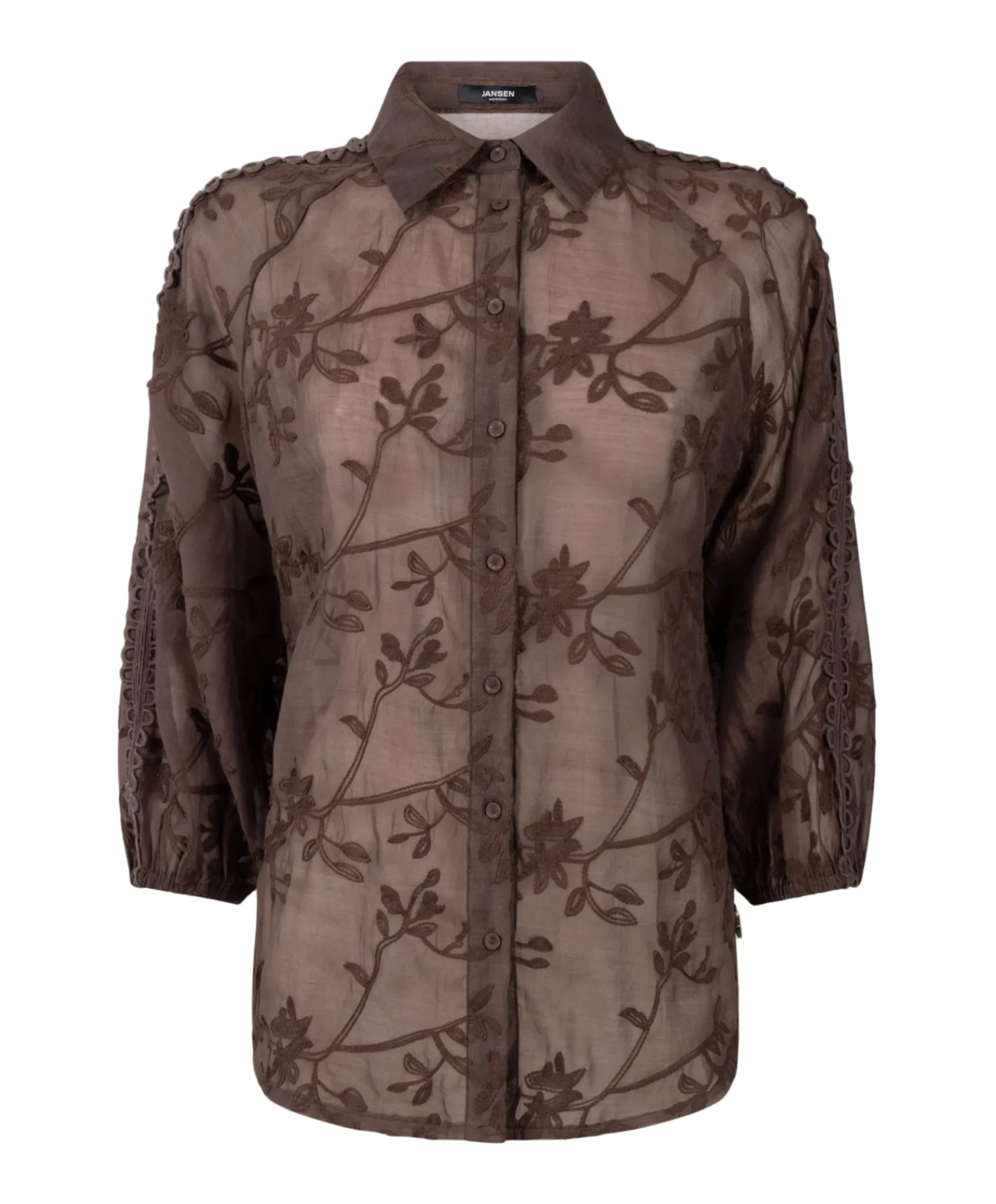 Dames blouse bruin