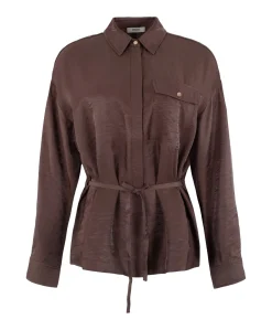 Dames blouse bruin