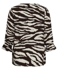 Dames blouse bruin