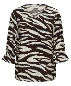 Dames blouse bruin