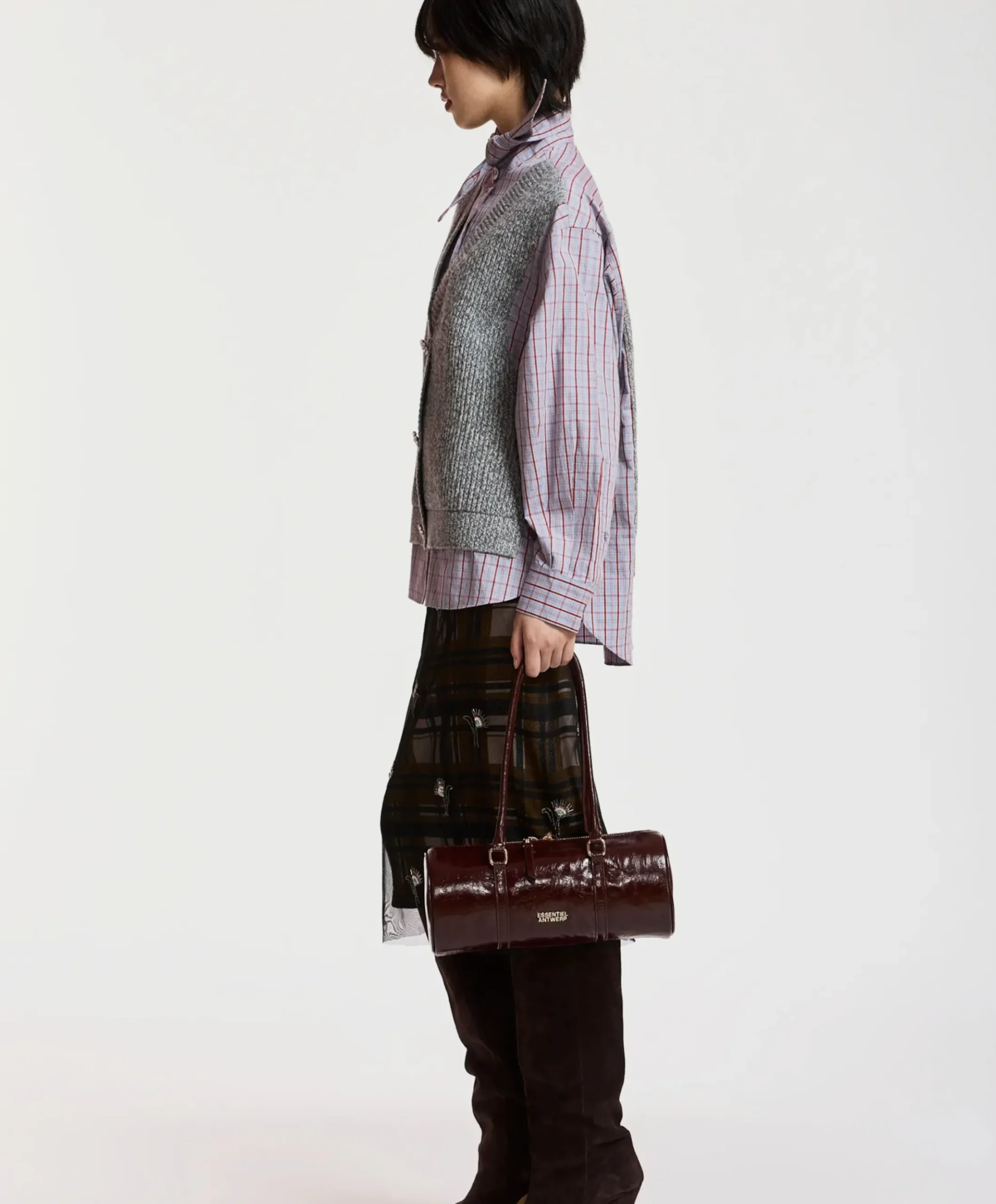 Dames blouse grijs