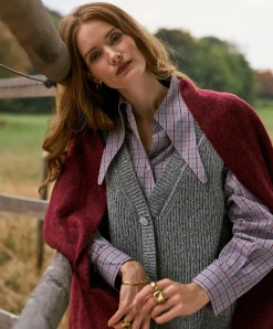 Dames blouse grijs