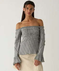 Dames blouse grijs
