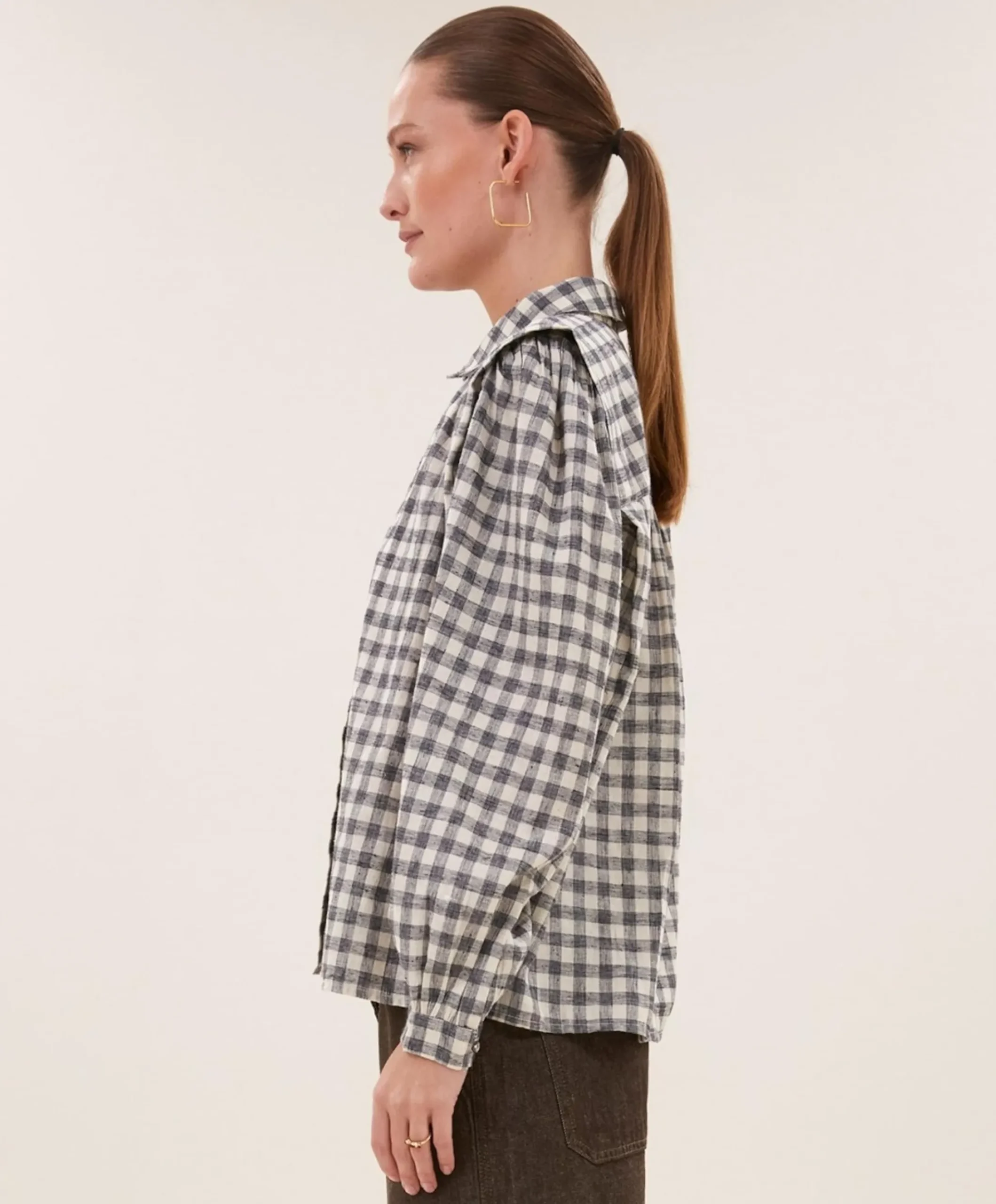 Dames blouse grijs