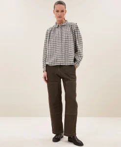 Dames blouse grijs