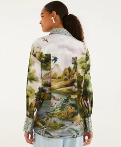 Dames blouse groen