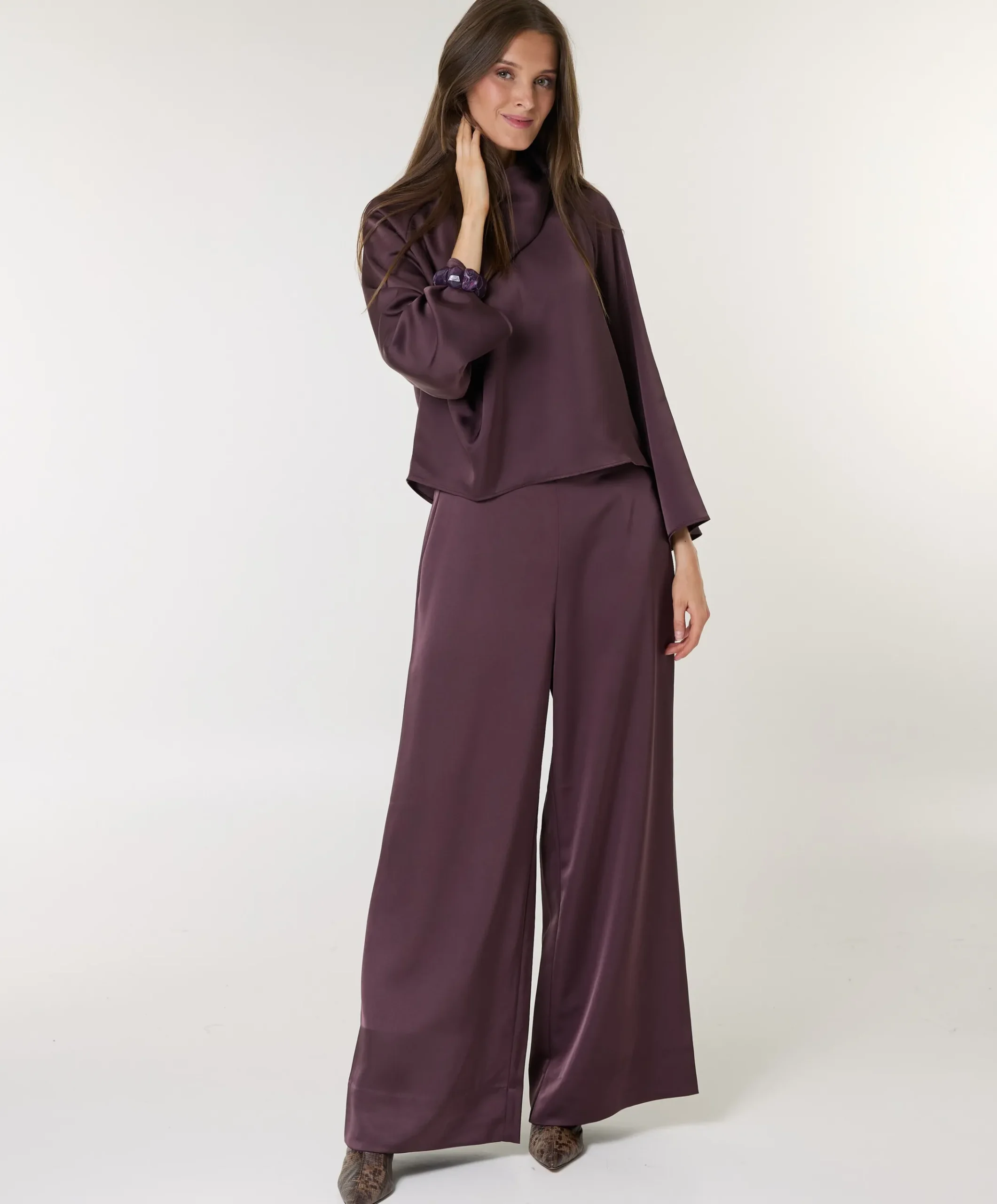 Dames blouse paars