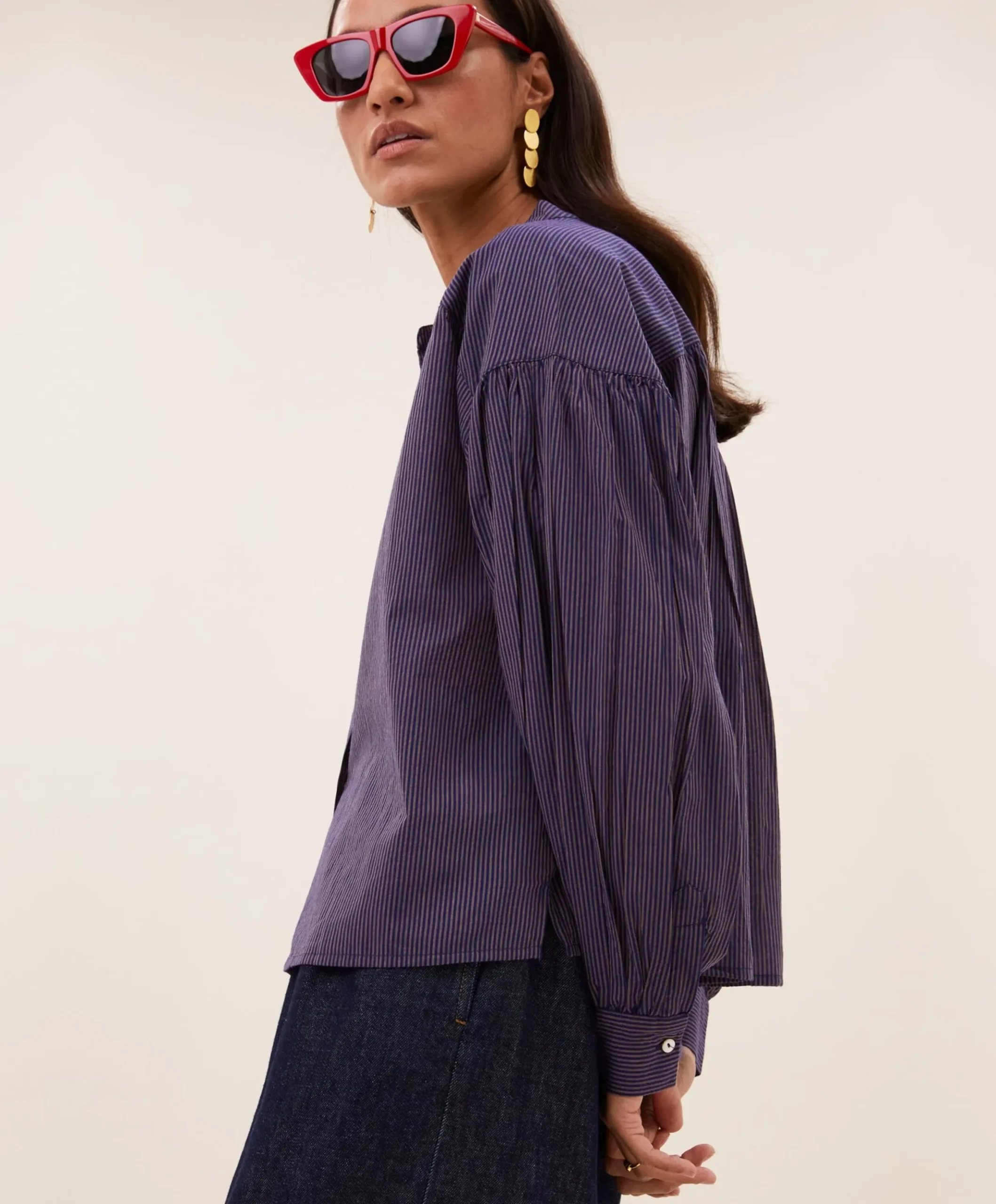 Dames blouse paars