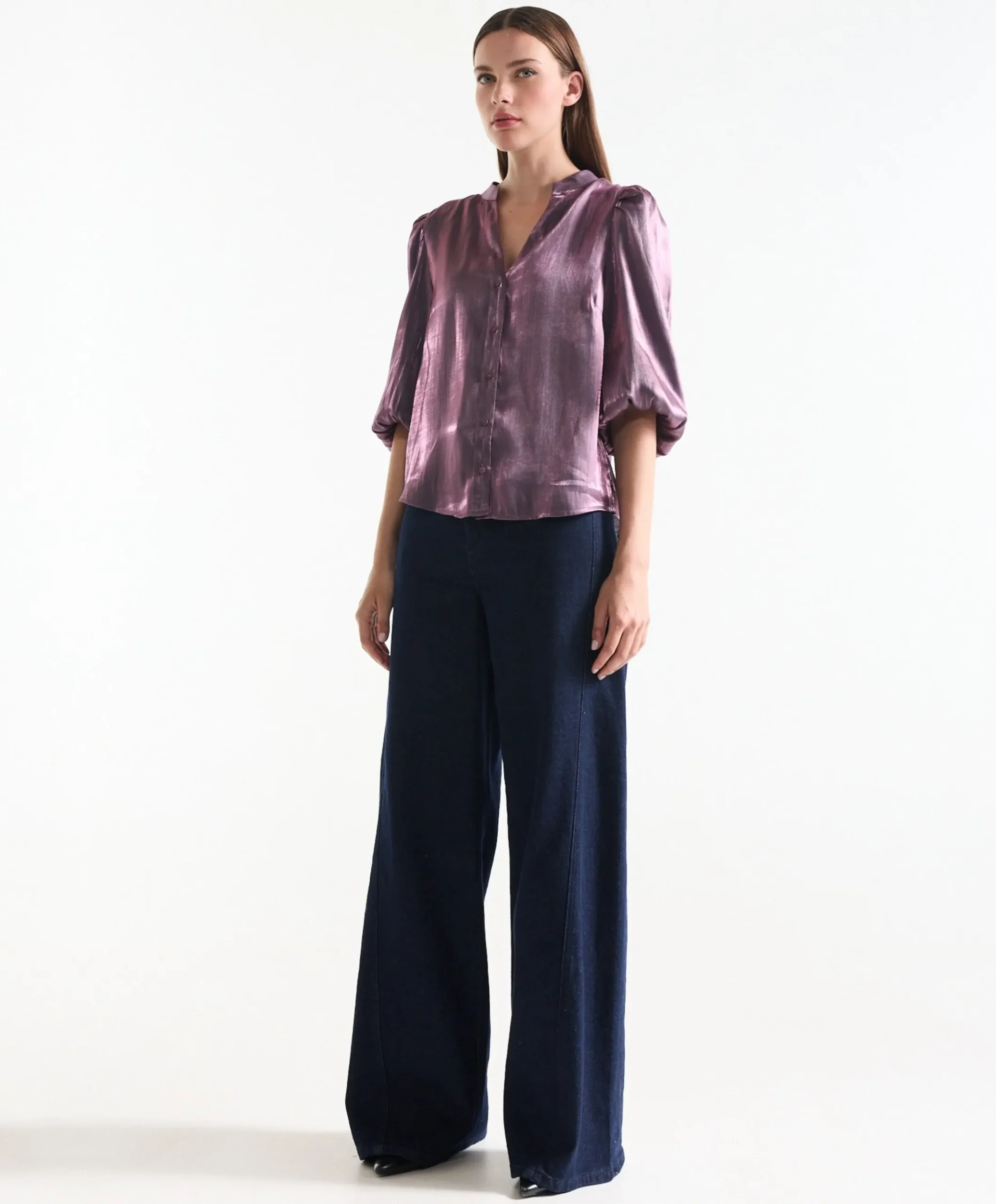 Dames blouse paars